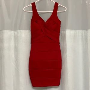 tight red dress
